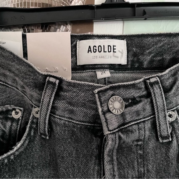 Agolde - Lana mid rise fall straight black jeans - Picture 3 of 8